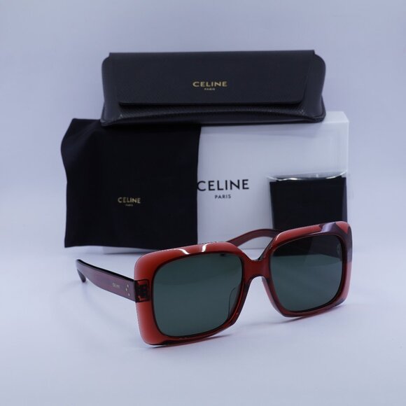 Final Price! Celine CL40096F 66N Red/Green Sunglasses